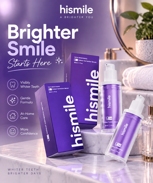 Hismile V34 Colour Corrector Serum | Purple Teeth Whitening Serum for a Brighter Smile