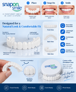 Snap-On Smile Dental Veneers | Removable Artificial Teeth for Instant Smile Enhancement