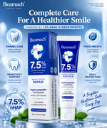 Beamach 7.5% nHAP Hydroxyapatite Toothpaste | Enamel Support, Sensitivity Care & Fresh Breath Daily Formula