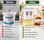 Greek Yogurt Maker | Yogurt Strainer Container for Fresh Homemade Protein-Rich Yogurt